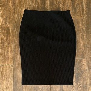 Apt. 9 Textured Black Pencil Skirt